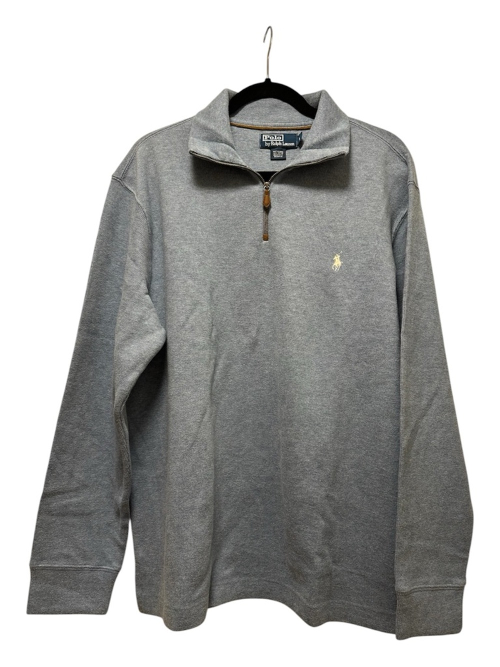 Polo by Ralph Lauren Men's Gray Blue Quarter-Zip Pullover Shirt